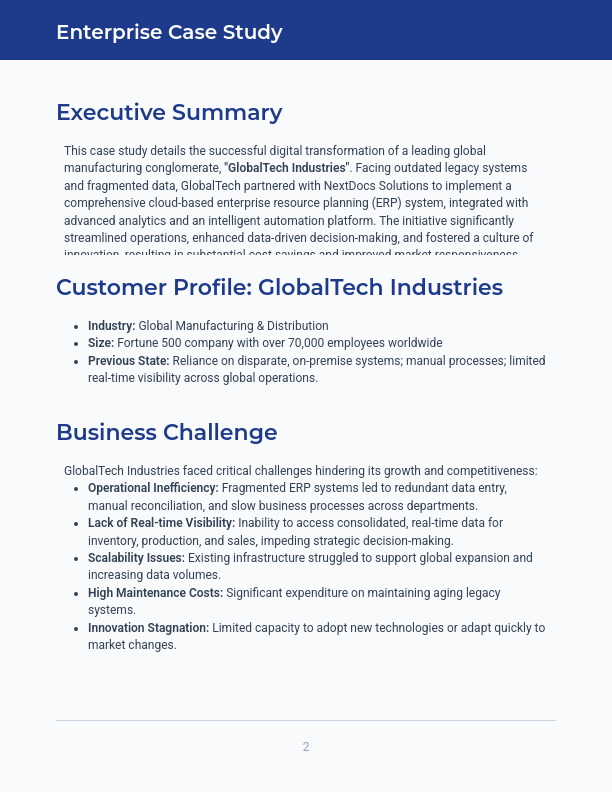 Enterprise Digital Transformation Case Study